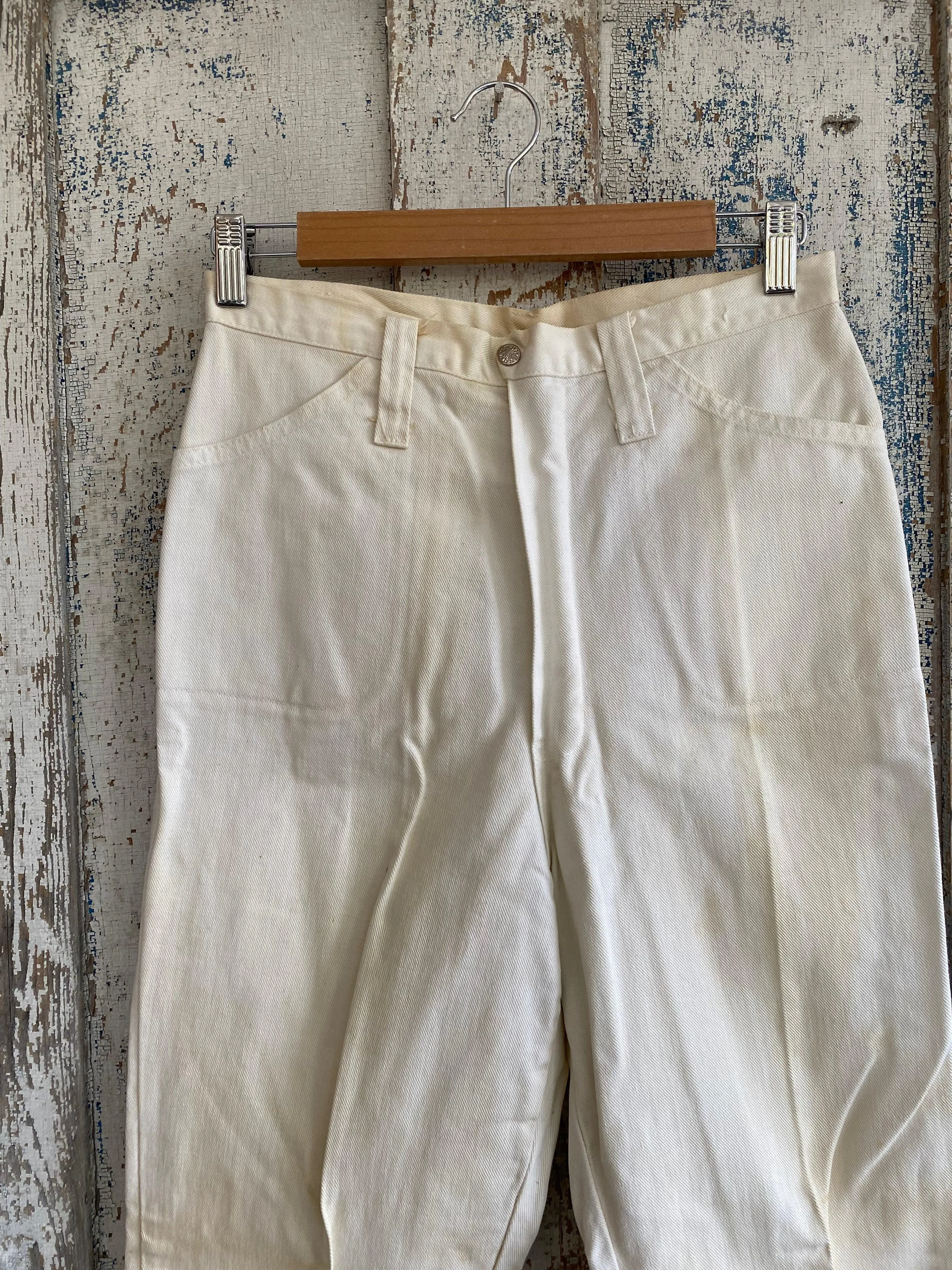 1970s White Bell Bottoms | 28
