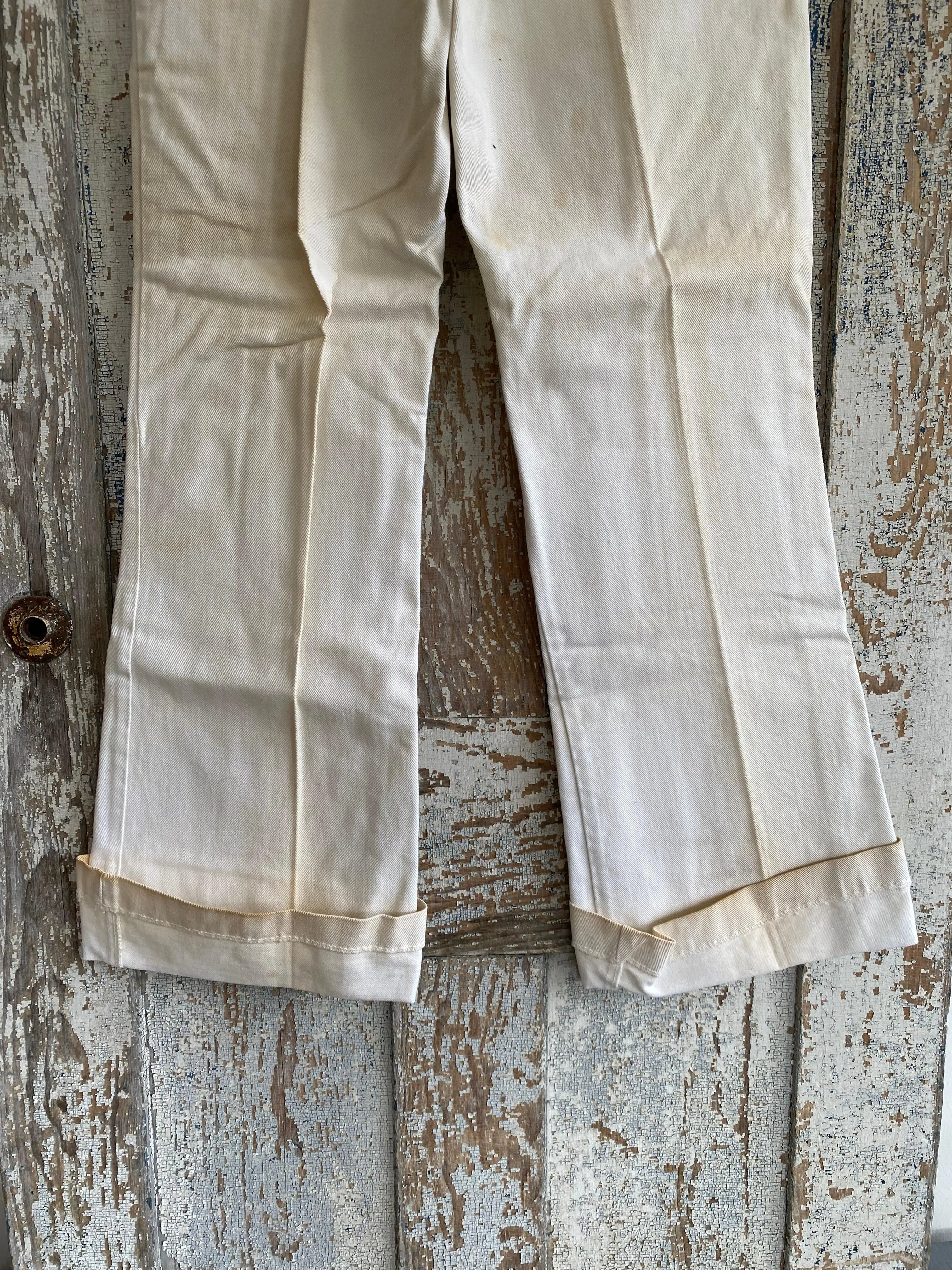 1970s White Bell Bottoms | 28