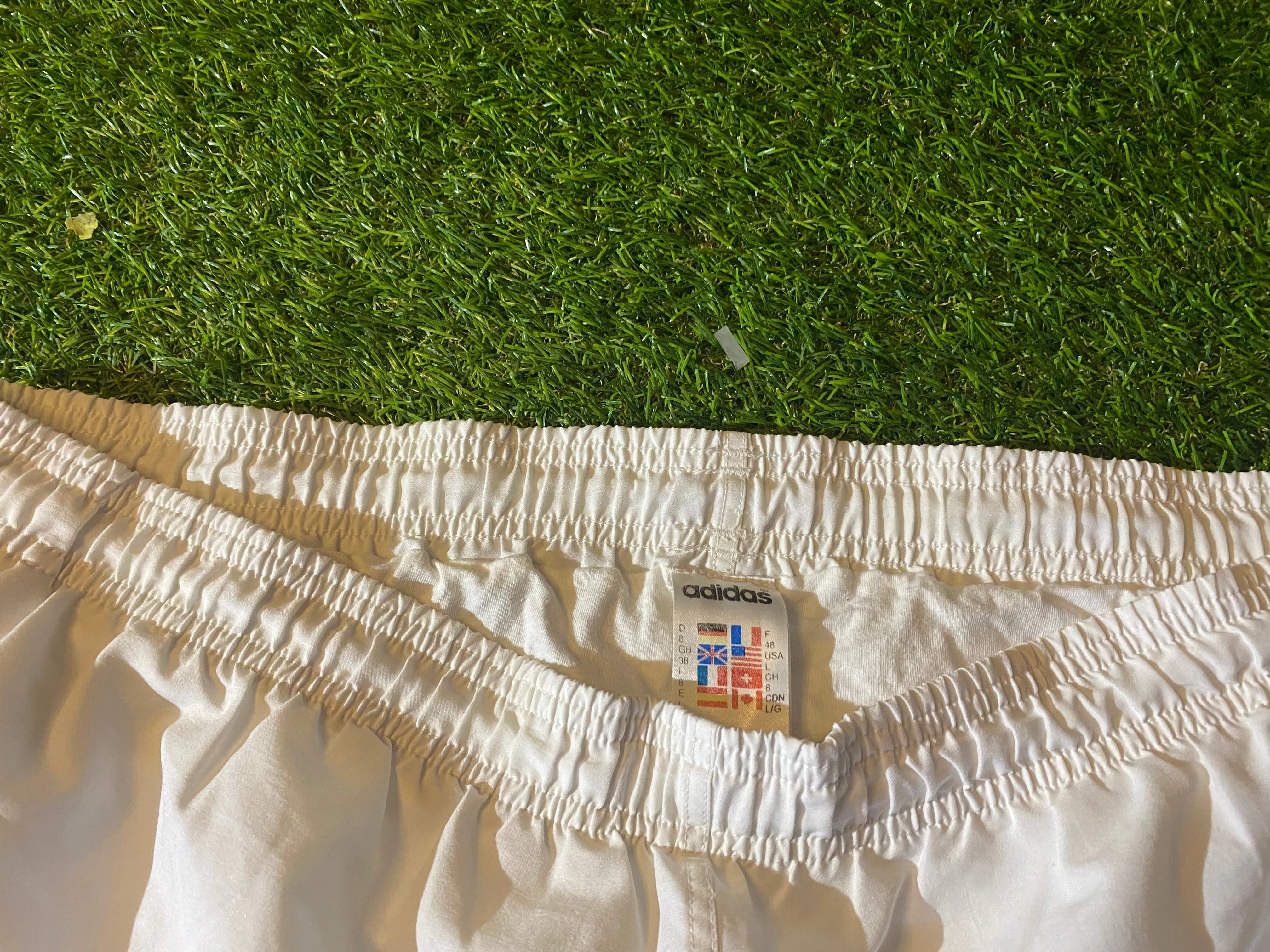 Adidas Made Cotton Lined Tie String XL Extra Large Mans Vintage Tennis Style Shorts