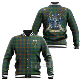 Aiton Tartan Baseball Jacket with Family Crest Celtic Skull Style