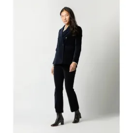 Ann Mashburn Concetta Jacket in Navy Stretch Velveteen