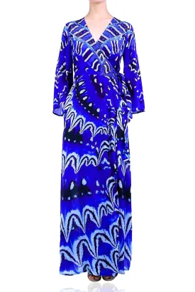 Annabella Blue Wrap Dress