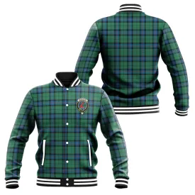 Armstrong Ancient Tartan Baseball Jacket with Family Crest