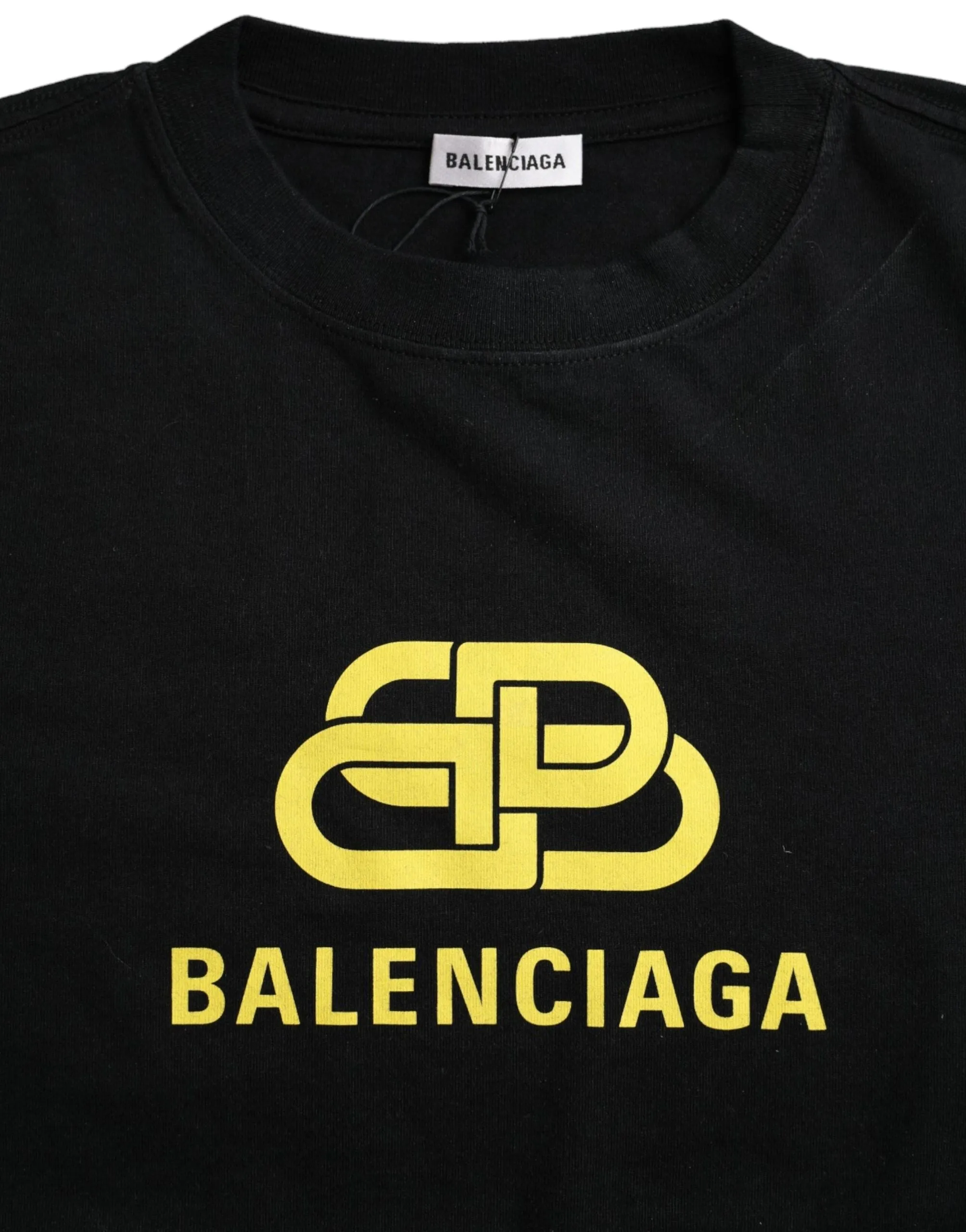 Balenciaga  Cotton Logo Print Crew Neck Short Sleeves Women's T-shirt