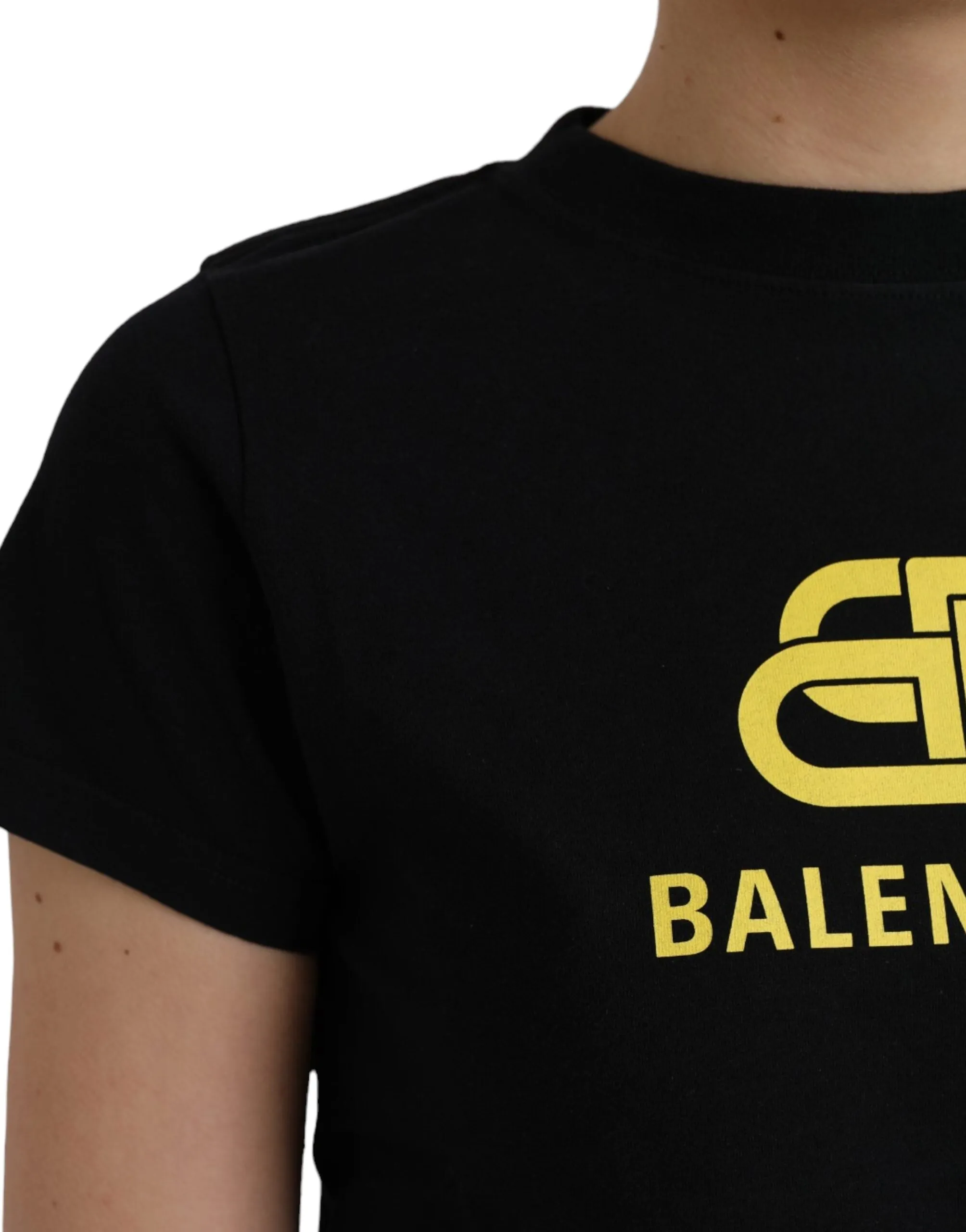 Balenciaga  Cotton Logo Print Crew Neck Short Sleeves Women's T-shirt
