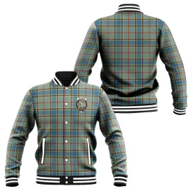 Balfour Blue Tartan Baseball Jacket with Family Crest