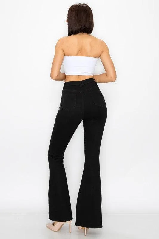 BC001 stretch high waist bell bottom jeans