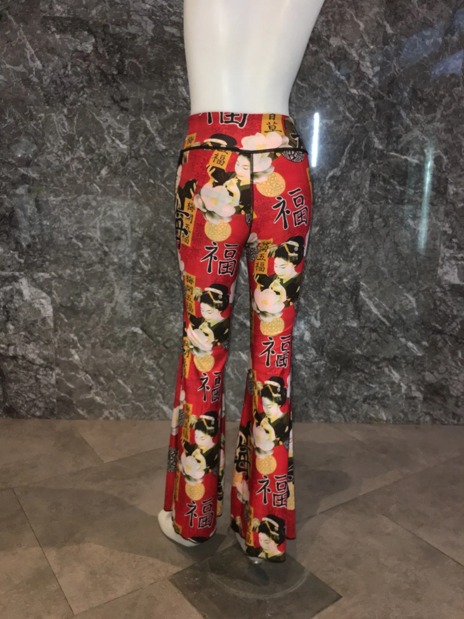 BELL BOTTOMS RED GEISHA/RED PLAID  (long length)