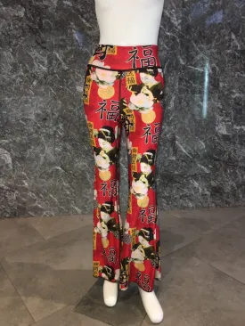 BELL BOTTOMS RED GEISHA/RED PLAID  (long length)