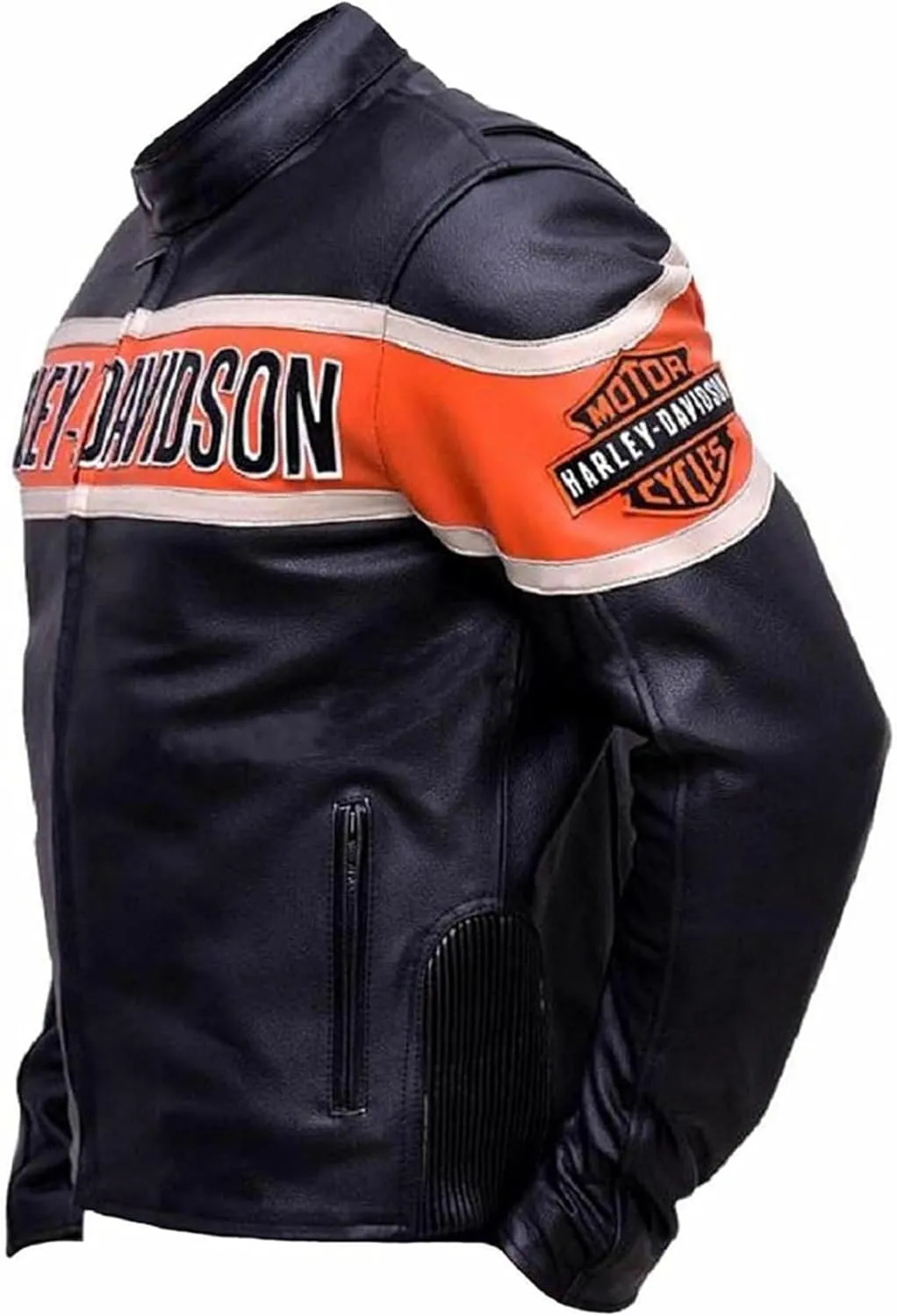 Biker Jacket For Mens  Victoria Lane Black Motorcycle Style  Premium Jacket