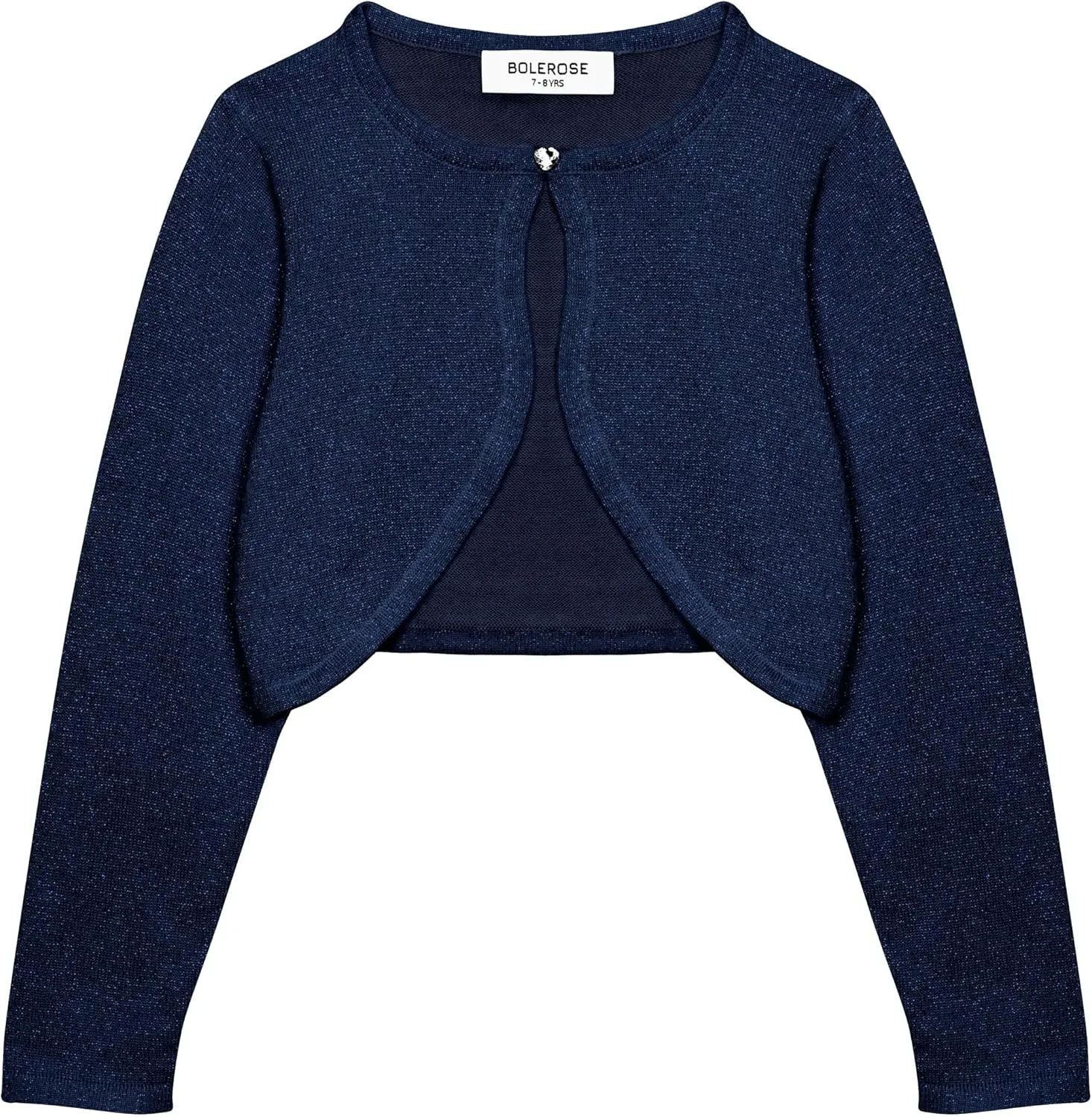 BOLEROSE Girls Long Sleeve Sparkle Cardigan Childrens Kids Bolero Shrug