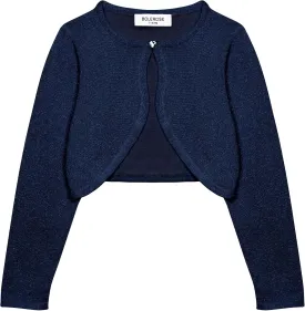 BOLEROSE Girls Long Sleeve Sparkle Cardigan Childrens Kids Bolero Shrug