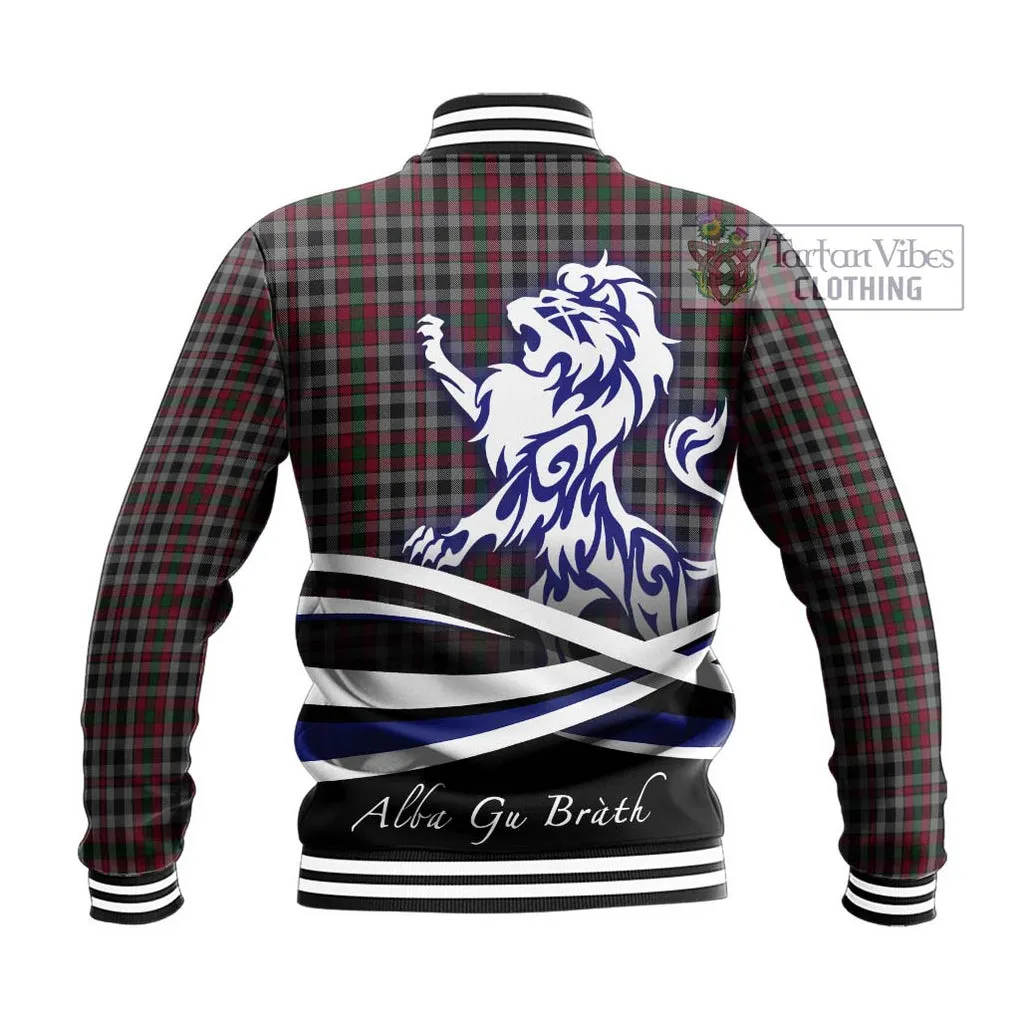 Borthwick Tartan Baseball Jacket with Alba Gu Brath Regal Lion Emblem