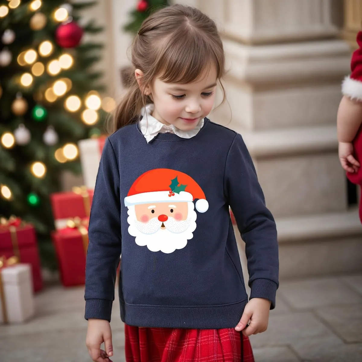 Boys Girls Christmas Sweatshirt Toddler Kids Ugly Xmas Sweater Style Santa Shirt Tops Clothes 1-7 Years