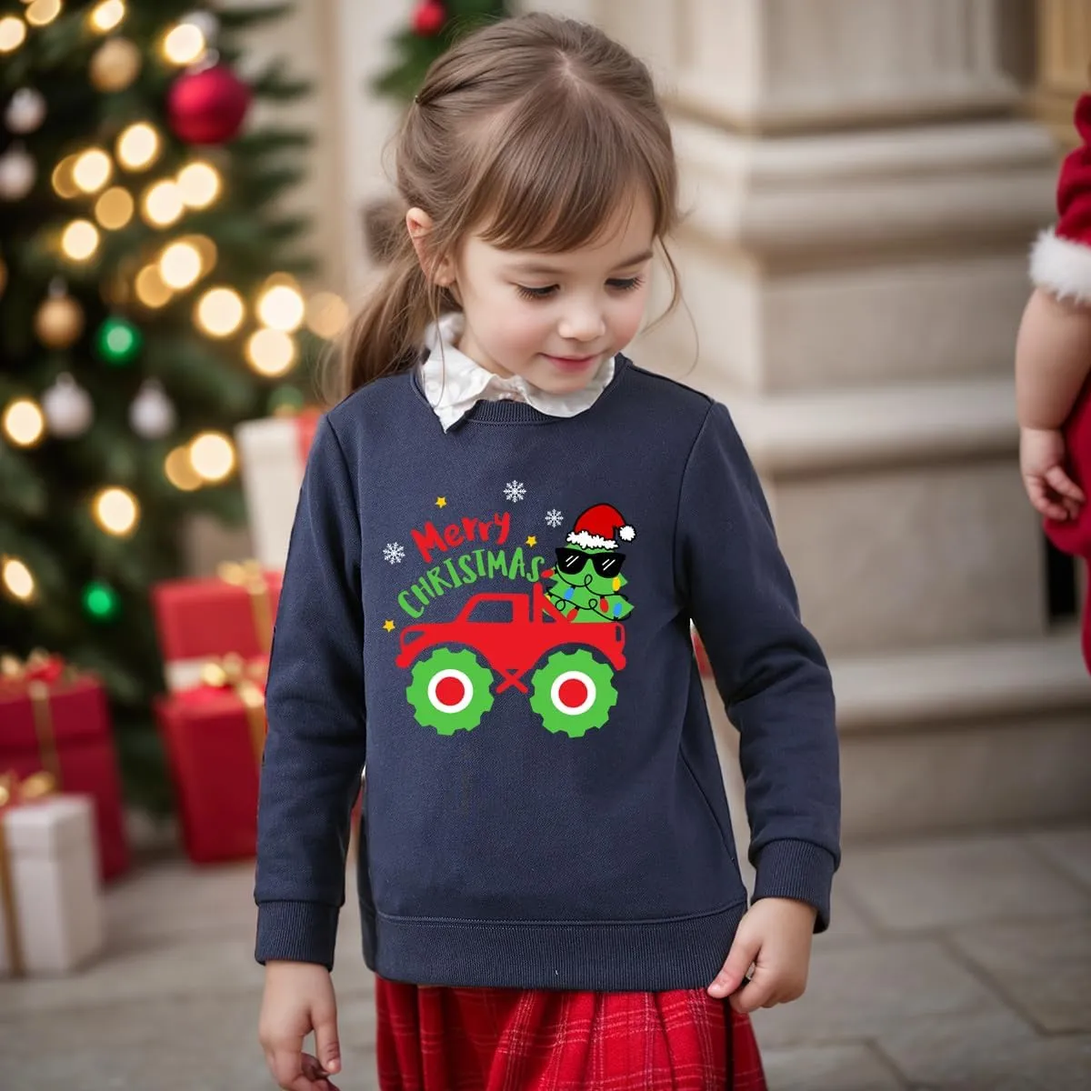 Boys Girls Christmas Sweatshirt Toddler Kids Ugly Xmas Sweater Style Santa Shirt Tops Clothes 1-7 Years