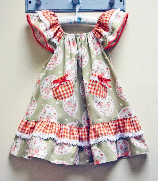 Butterfly Dress sewing pattern and tutorial, sizes 6-9 months to 10 years.