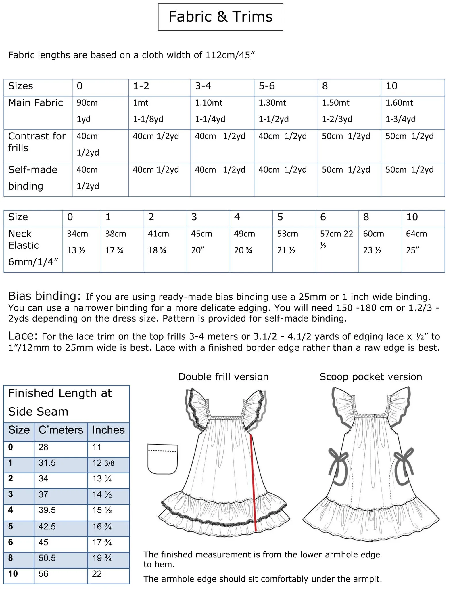 Butterfly Dress sewing pattern and tutorial, sizes 6-9 months to 10 years.