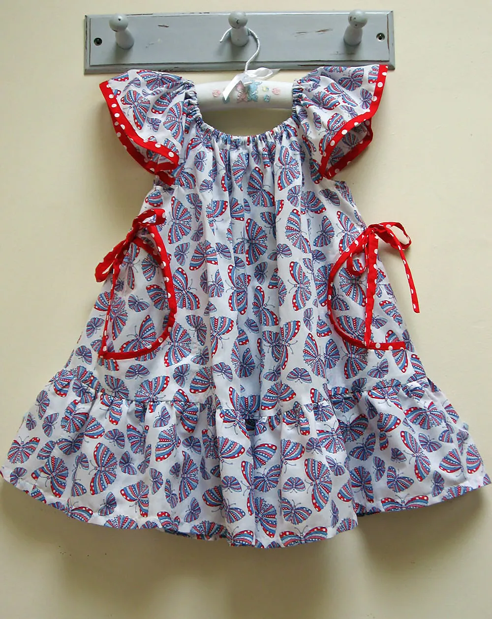 Butterfly Dress sewing pattern and tutorial, sizes 6-9 months to 10 years.