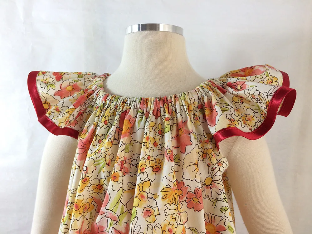 Butterfly Dress sewing pattern and tutorial, sizes 6-9 months to 10 years.