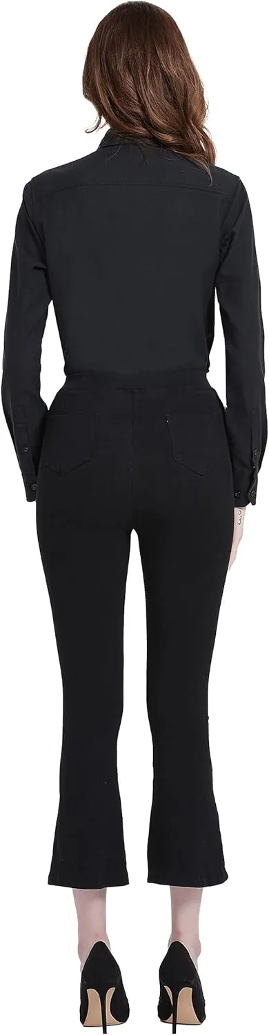 Button Up Shirt Women Long Sleeve Oxford Shirt Classic-Fit Cotton Work Blouse Wrinkle Resistant