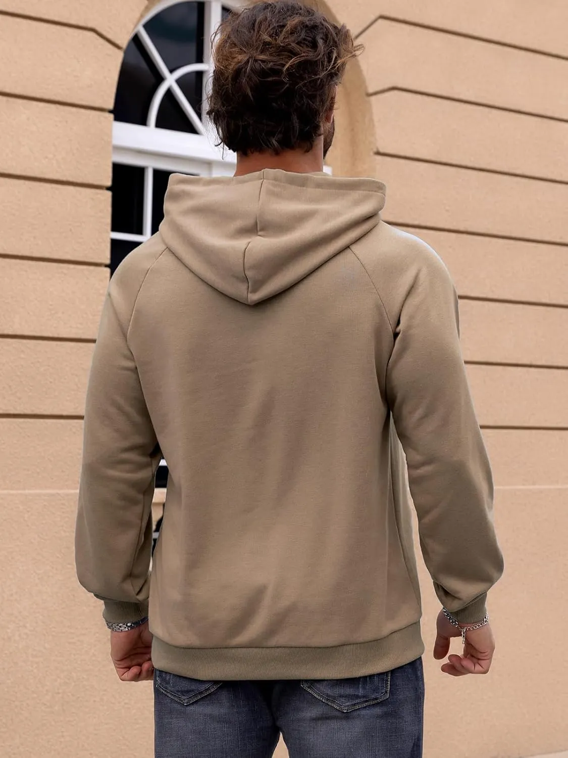 CARWORNIC Men's Hoodies Pullover Soft Hooded Sweatshirts Long Sleeve Casual Hoodies with Zipper Pocket