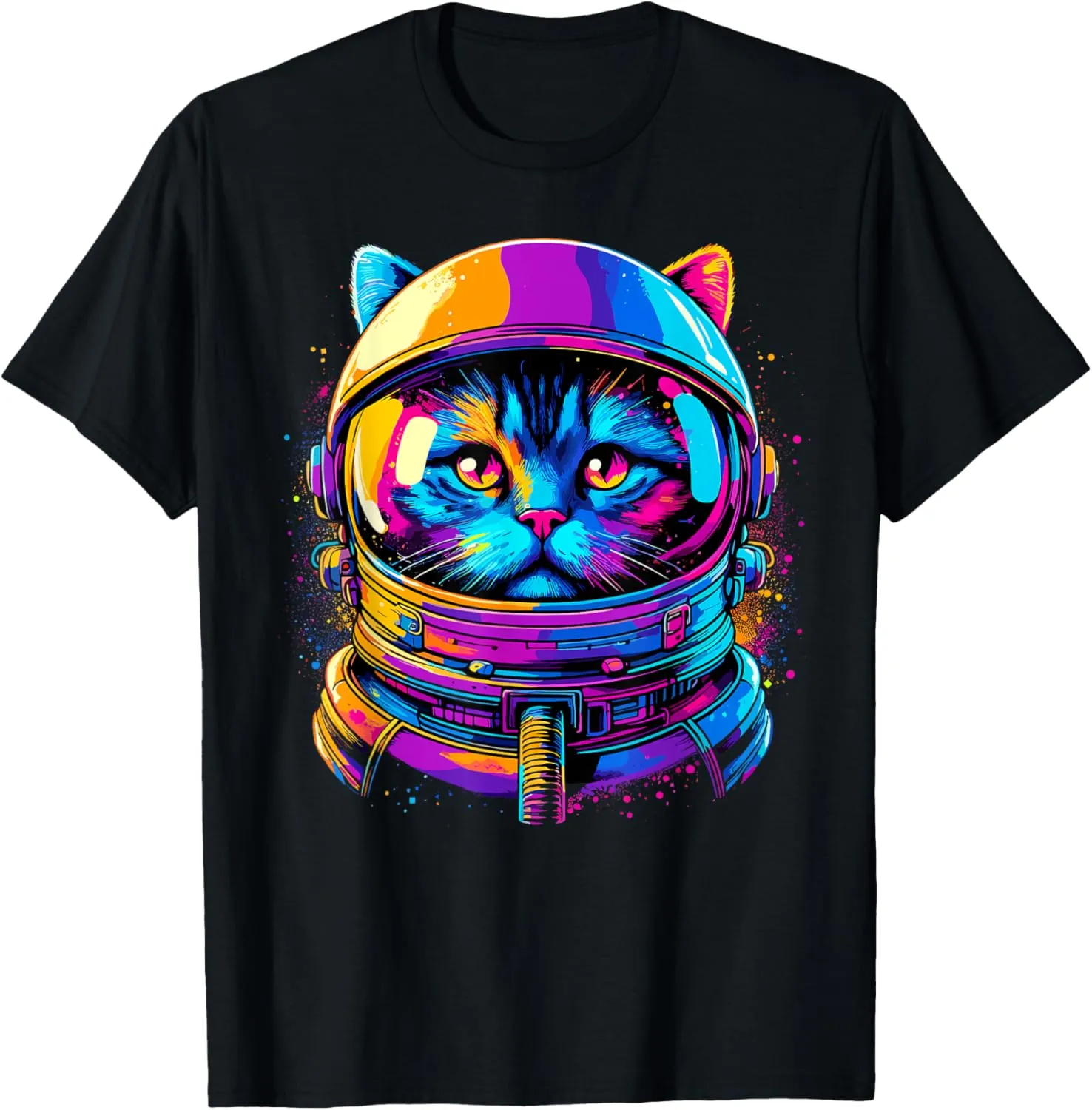 Cat Galaxy Astronaut Cat Space T-Shirt
