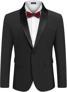 COOFANDY Mens Tuxedo Jacket Wedding Suit Jacket Slim Fit Blazer Jacket for Dinner, Prom, Party