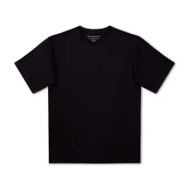 DAVID AUGUST PIMA COTTON CREW NECK T-SHIRT IN BLACK