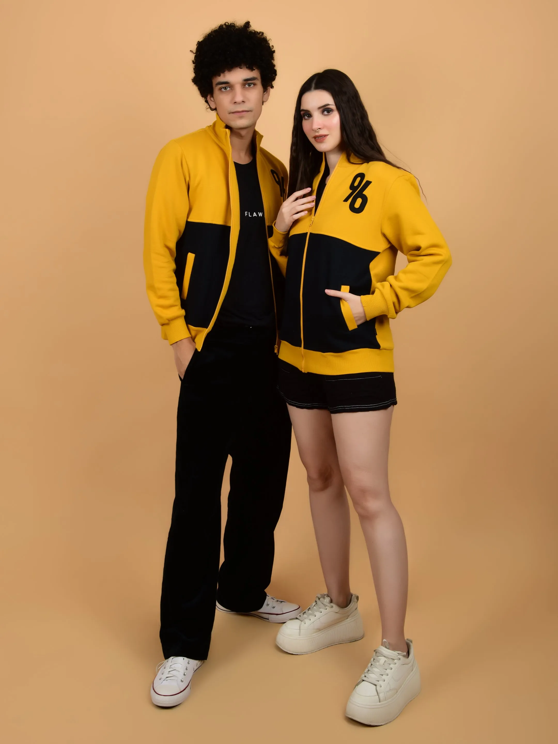 Flawless Women Mustard Zipper Sweatshirt