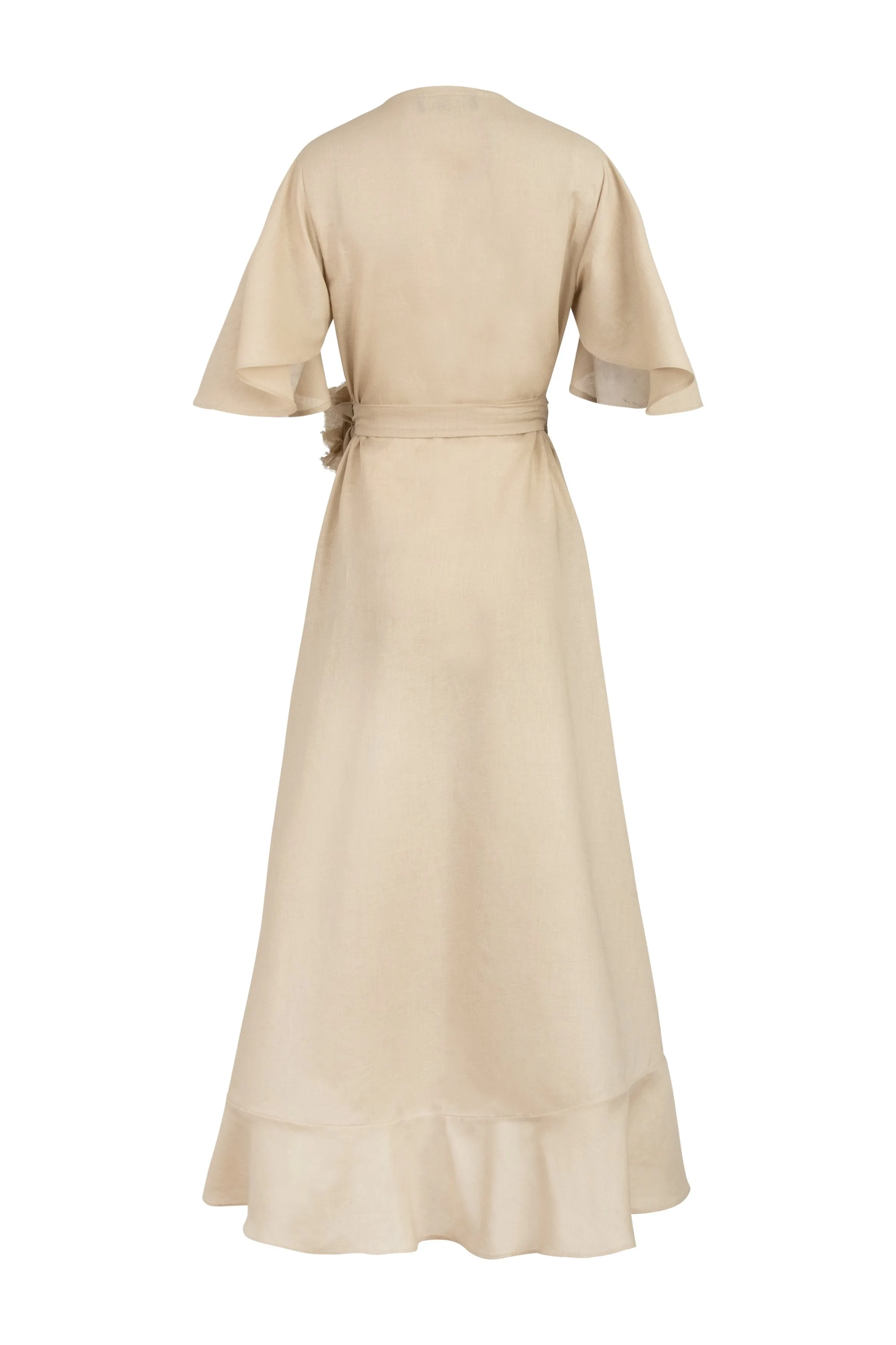 Gol Wrap Dress - Sand