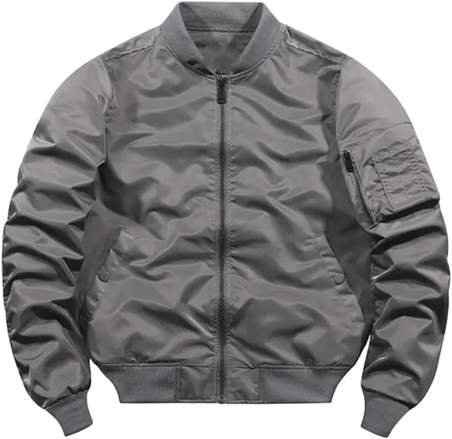 GYori Bomber Jacket Men Vintage Motorcycle Military Coat Spring Winter Padded Casual Pilot Male Clothing