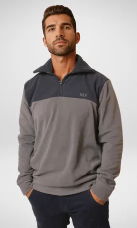 Half Zipper Fleece Sweatshirt For Men