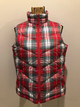 Land’s End Plaid Down Filled Vest, SOLD