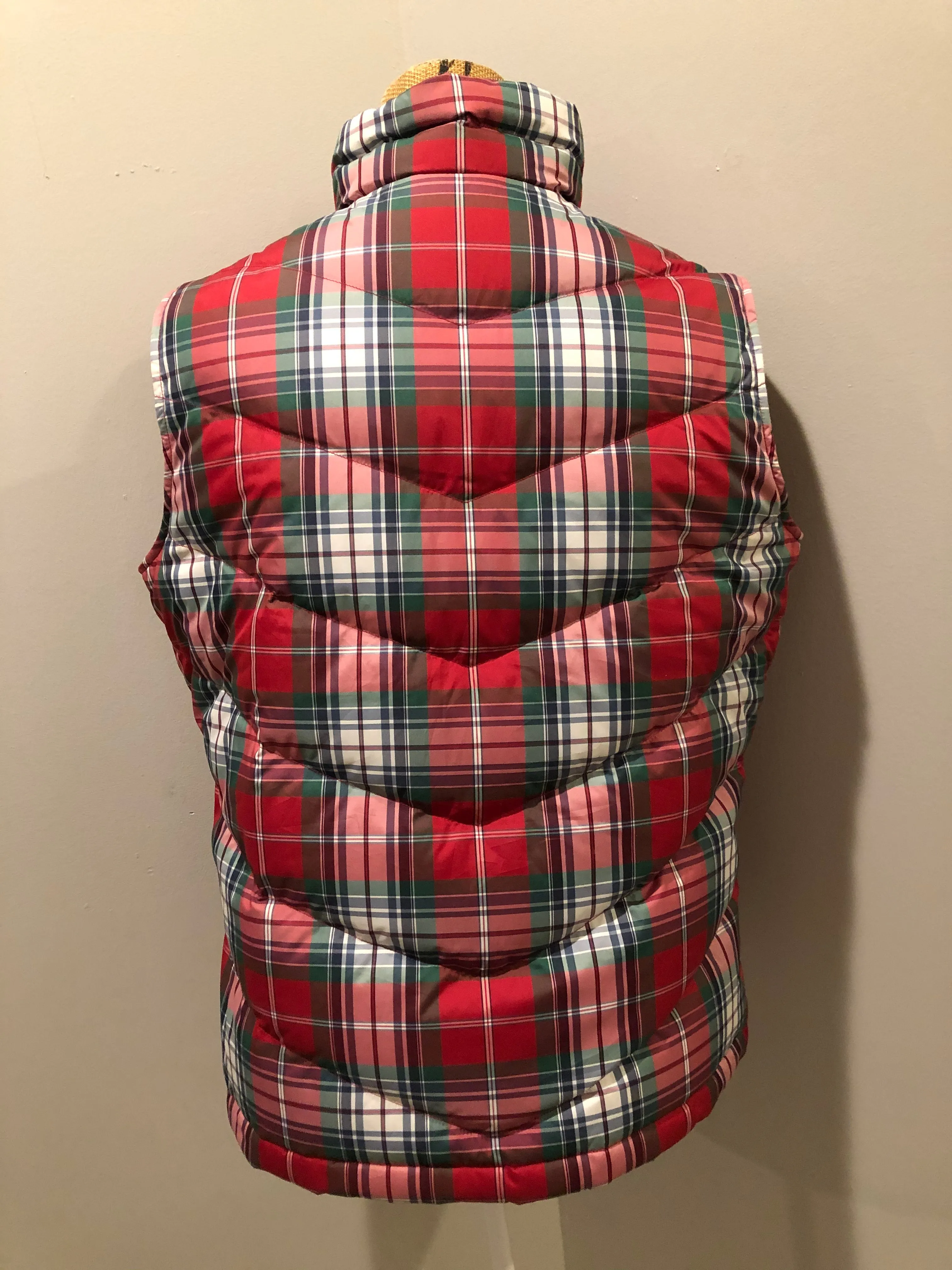 Land’s End Plaid Down Filled Vest, SOLD