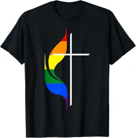 LGBTQ Pride Methodist Gay Transgender Christian Rainbow T-Shirt
