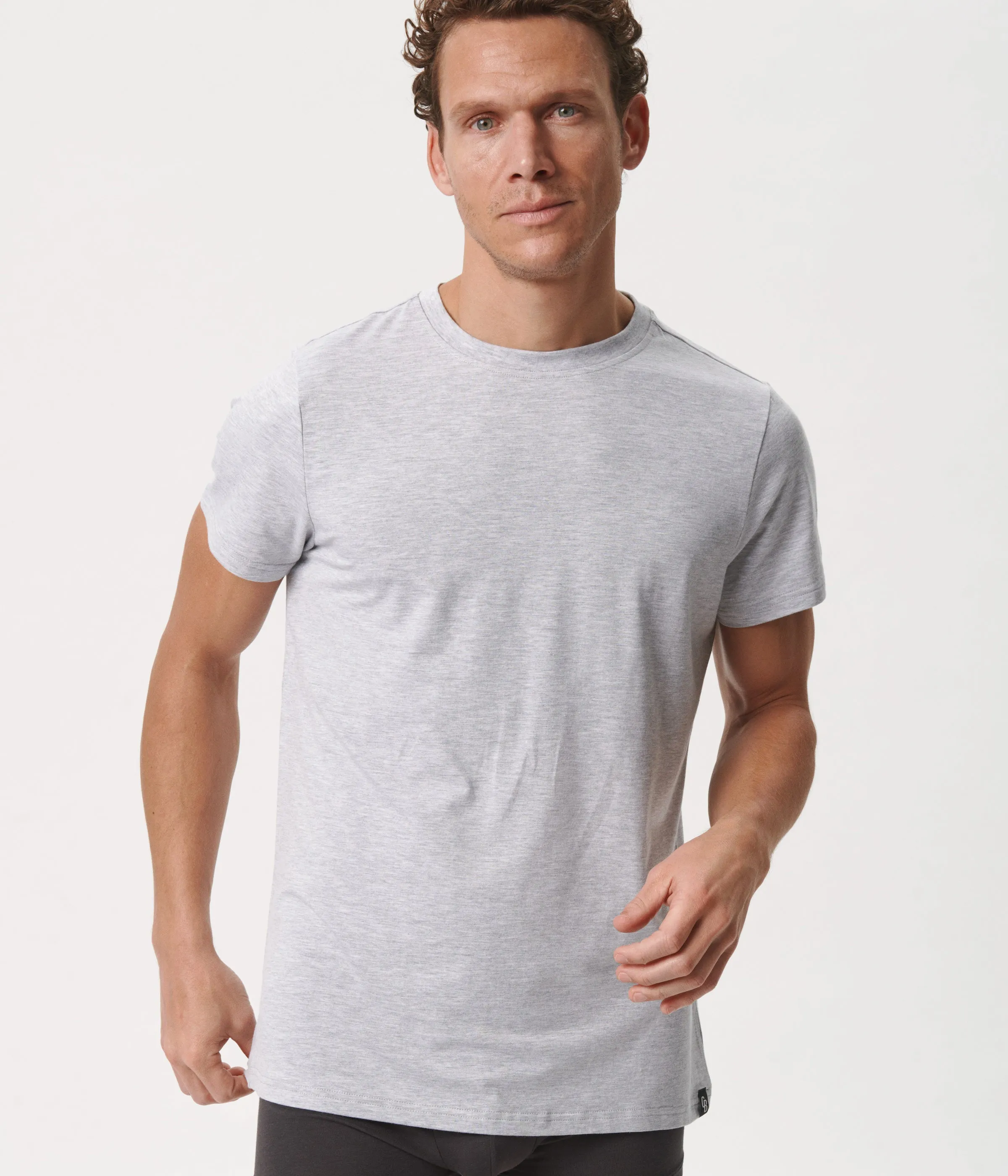 Light gray crew neck bamboo T-shirt