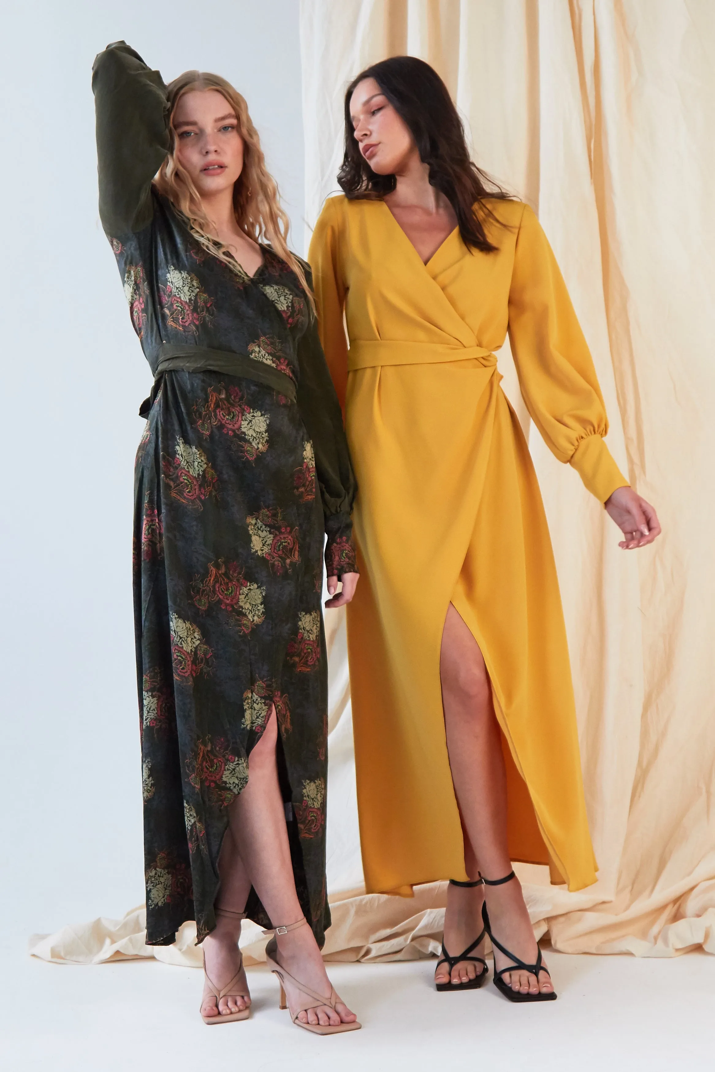 Long Sleeve Wrap Dress