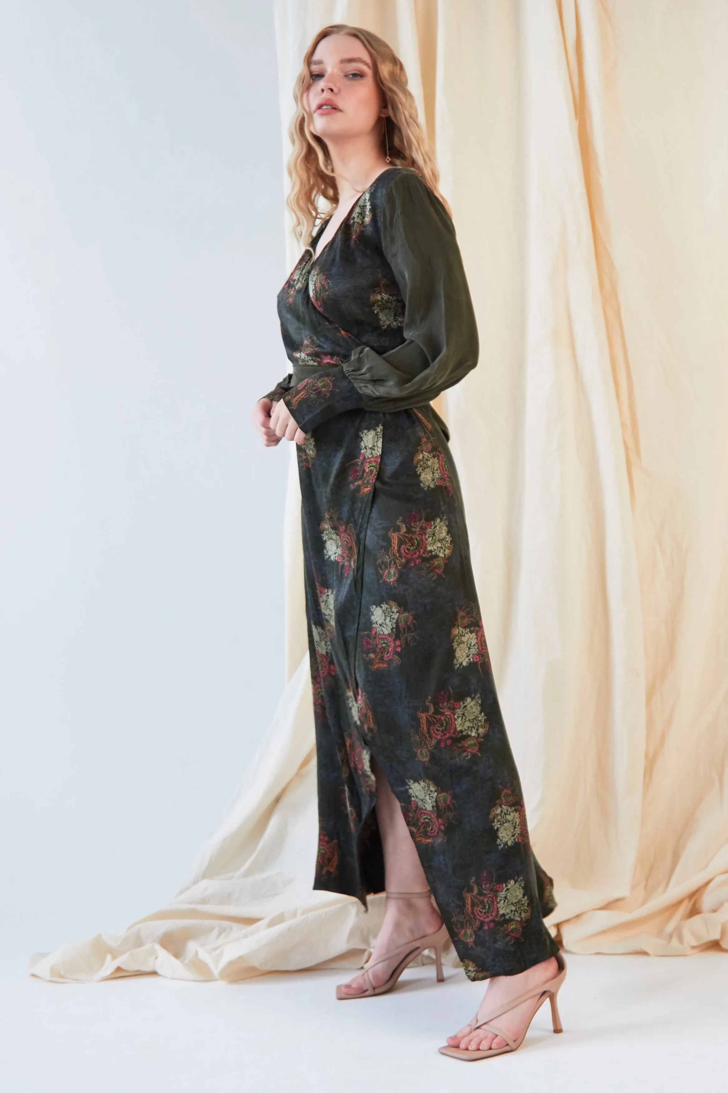 Long Sleeve Wrap Dress
