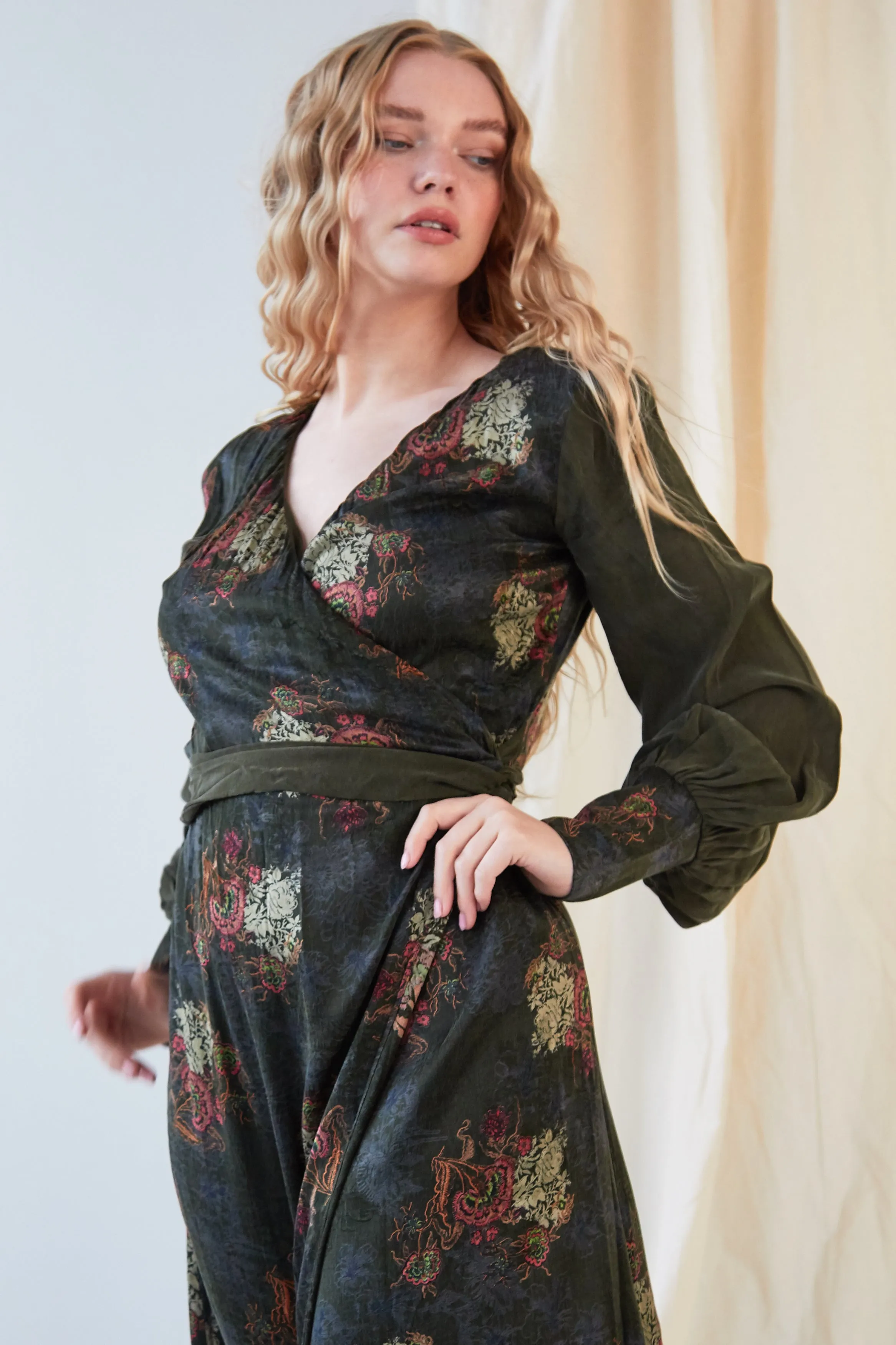 Long Sleeve Wrap Dress