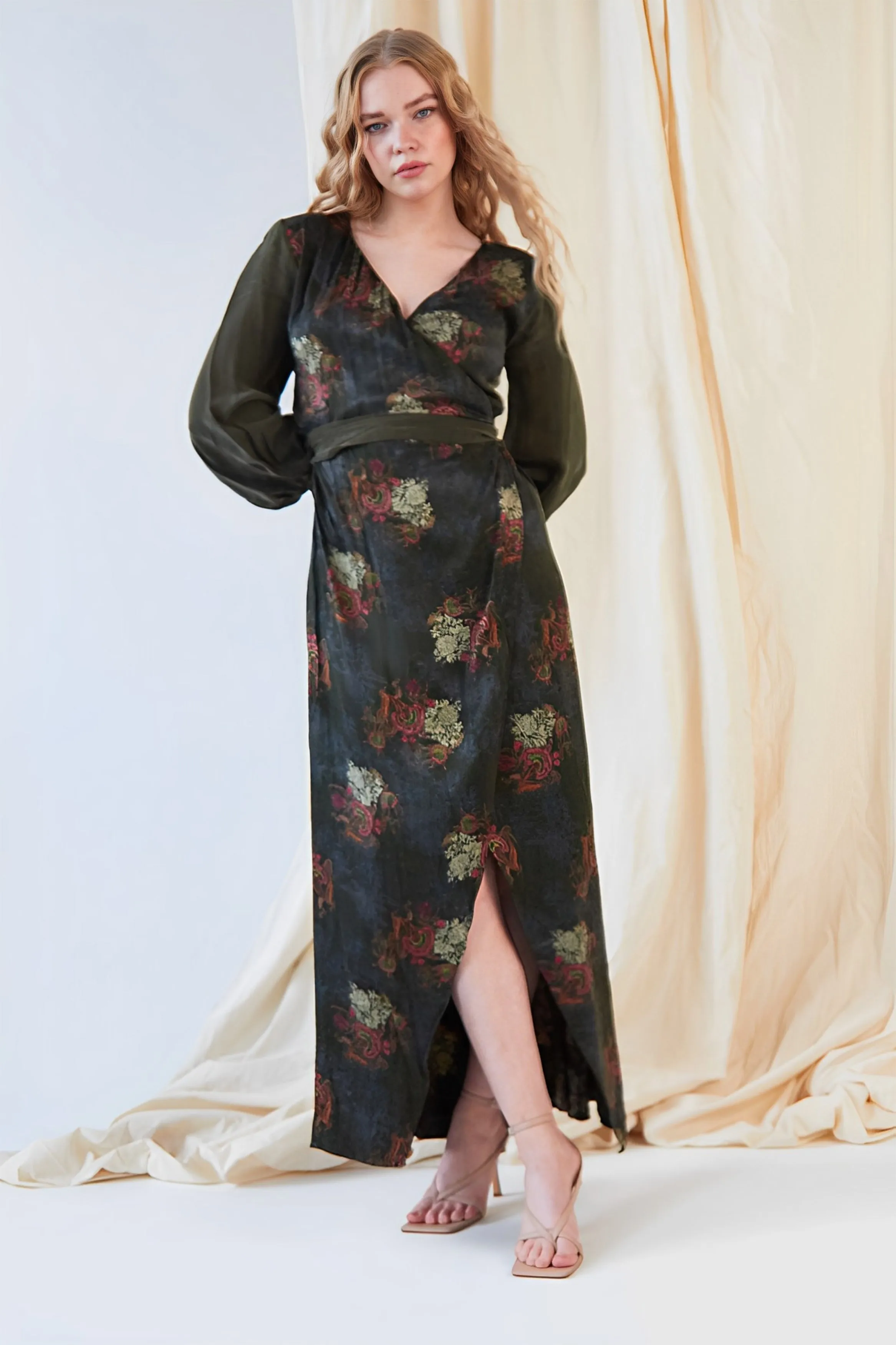 Long Sleeve Wrap Dress