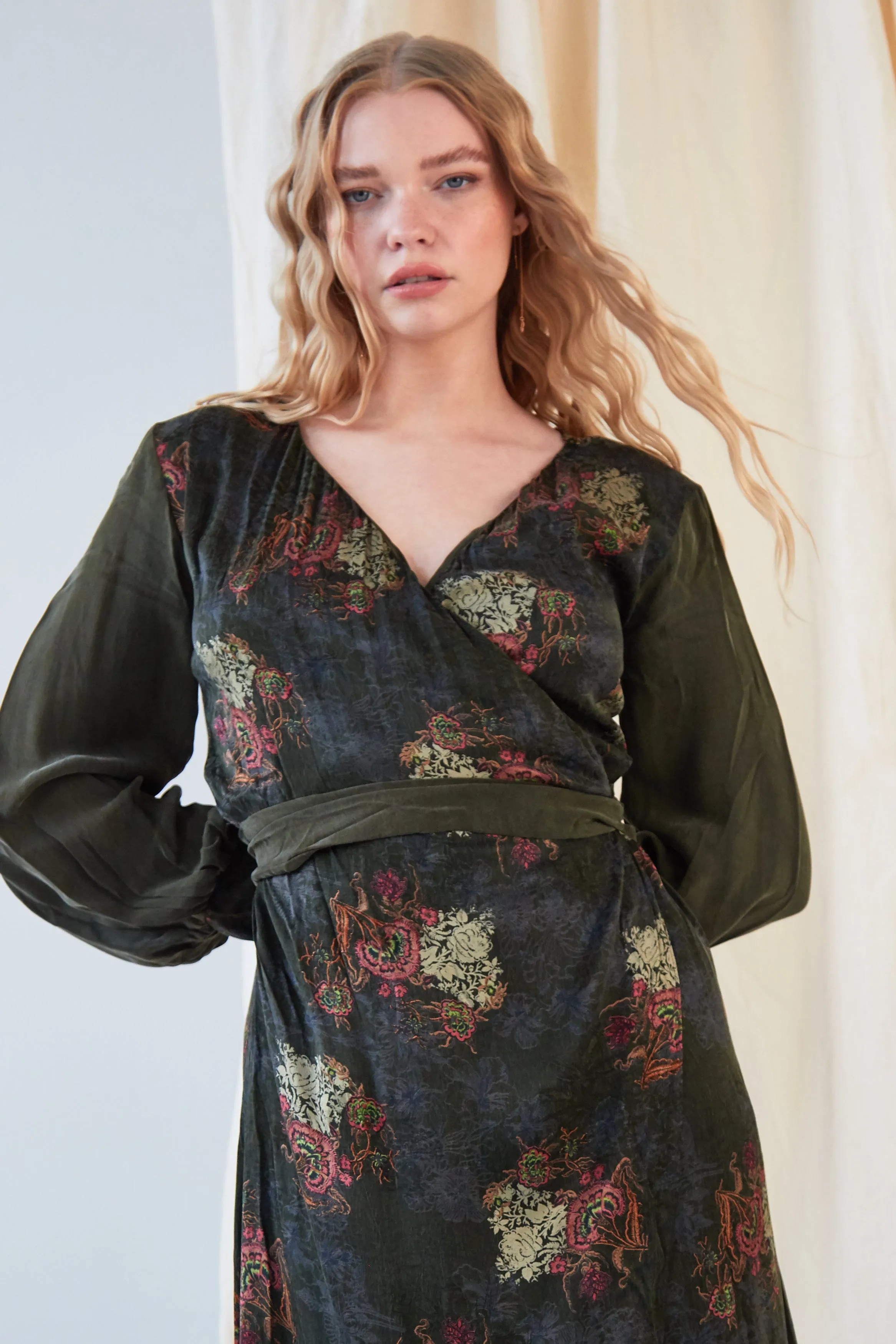 Long Sleeve Wrap Dress