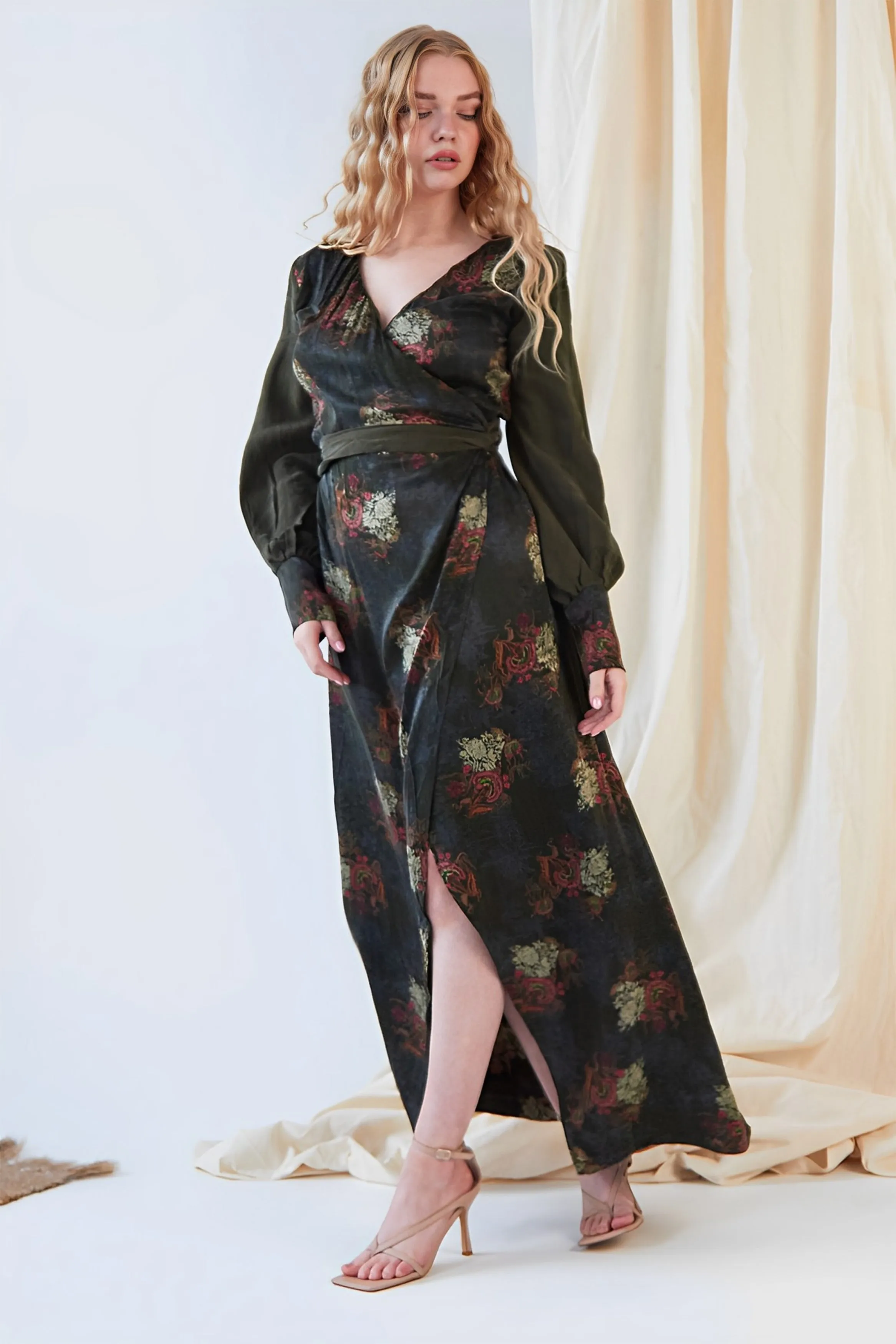 Long Sleeve Wrap Dress