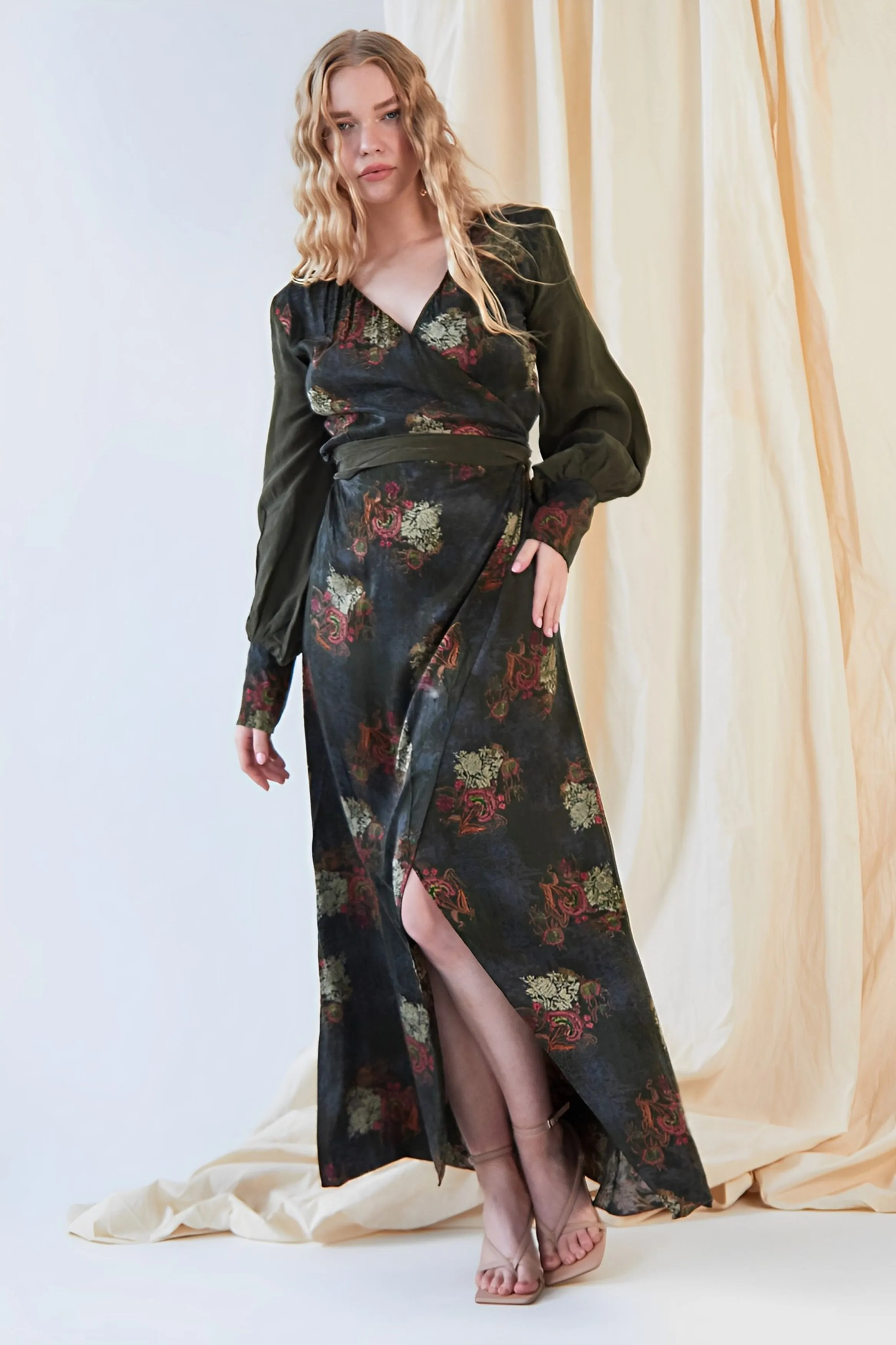 Long Sleeve Wrap Dress