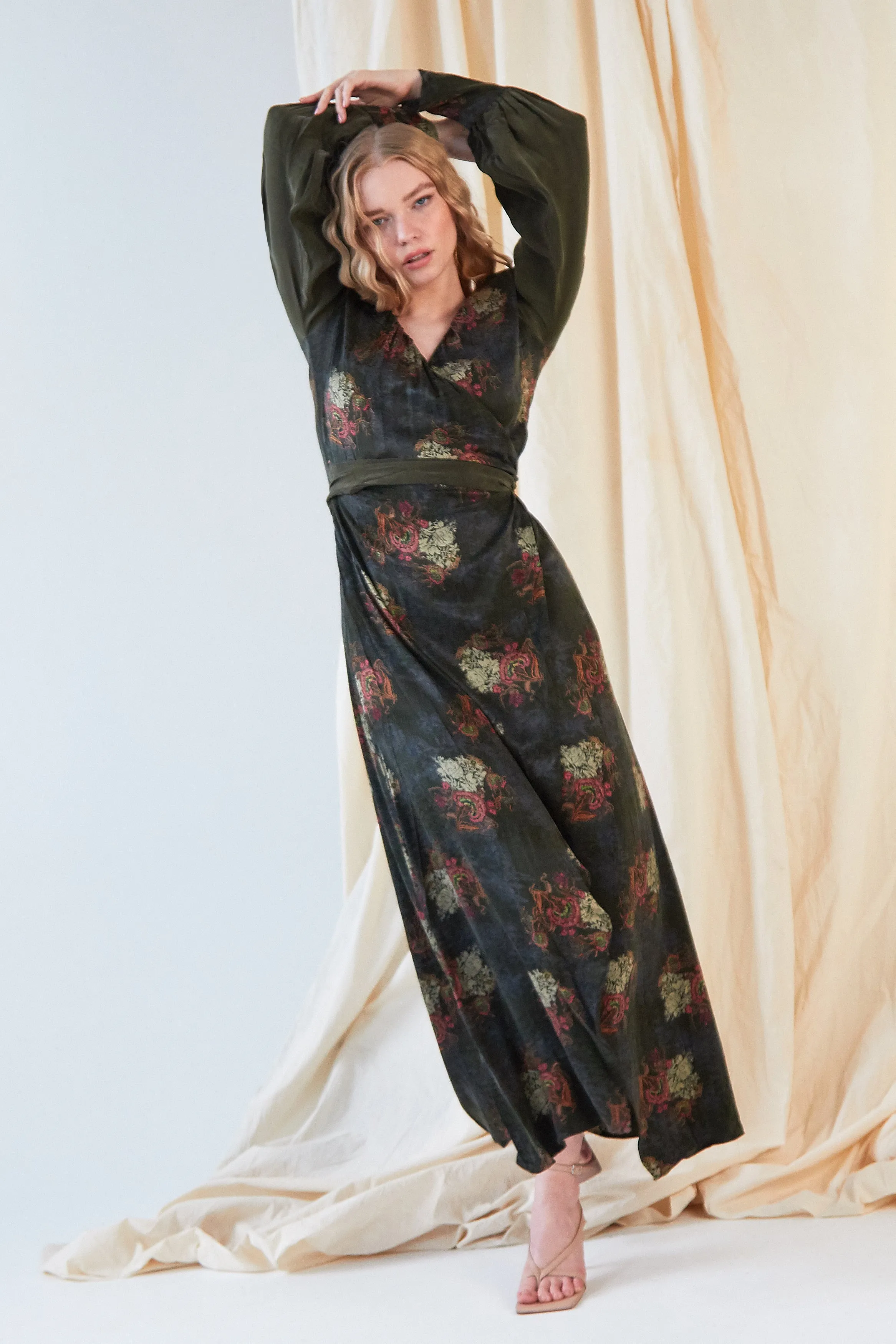 Long Sleeve Wrap Dress