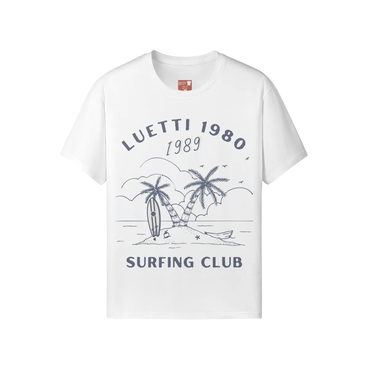 Luetti 1980 Surfing Club Unisex Classic Fit Crew Neck T-shirt