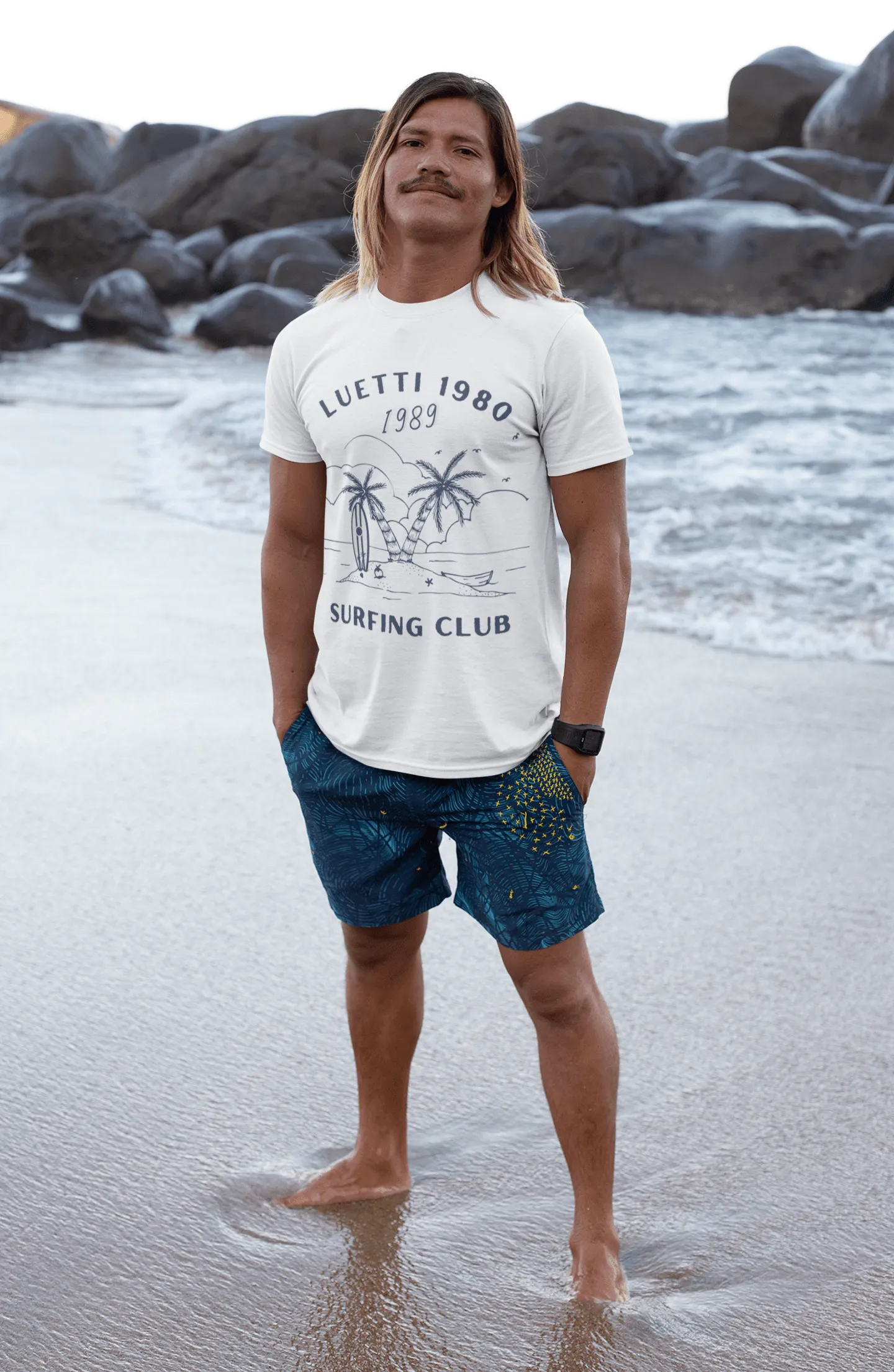 Luetti 1980 Surfing Club Unisex Classic Fit Crew Neck T-shirt