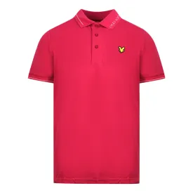 Lyle & Scott Cranberry Branded Collar Polo Shirt