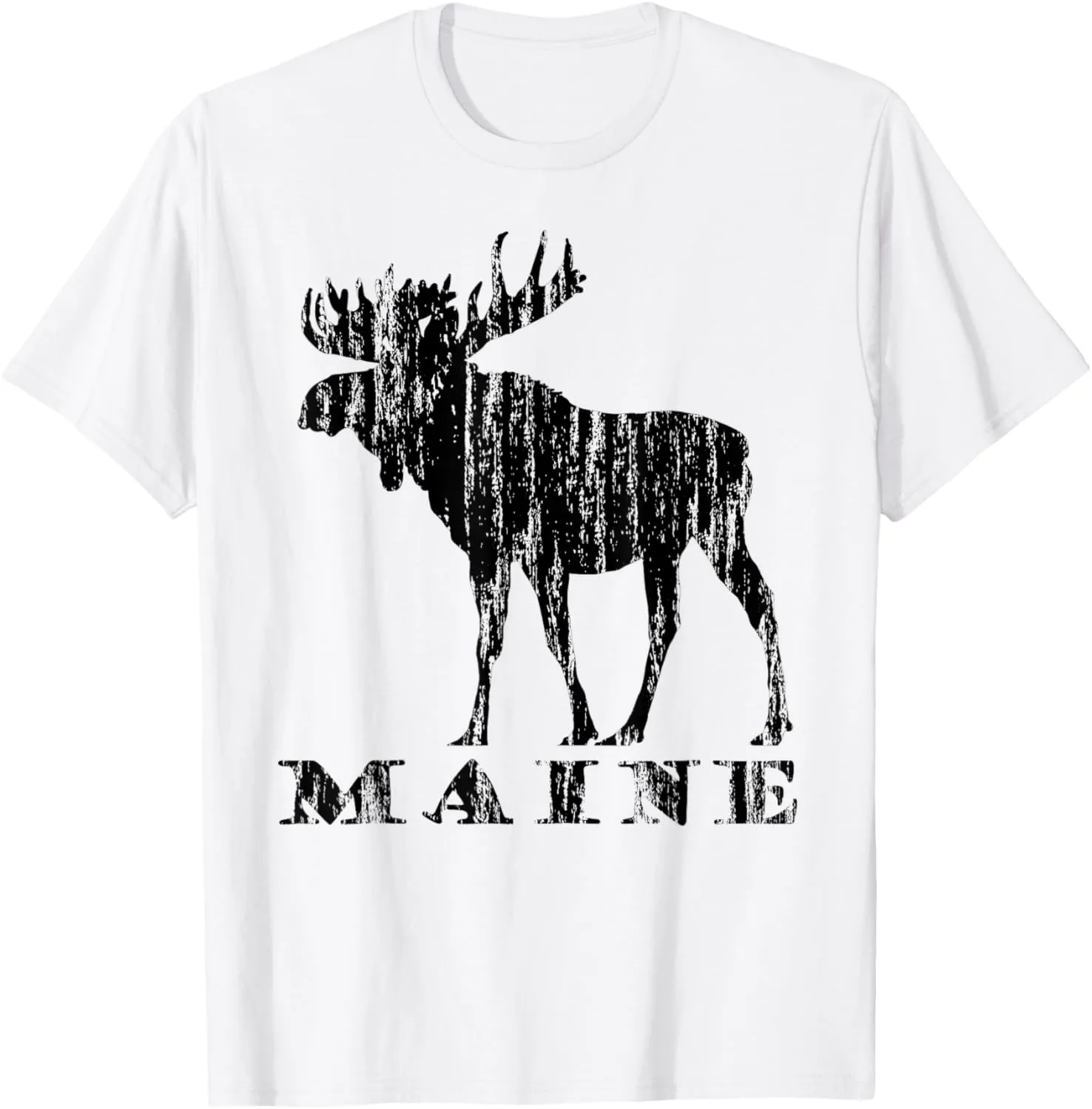 Maine Moose Lovers Vacation Wildlife Souvenir Wild Nature Bl T-Shirt