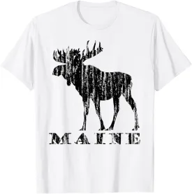 Maine Moose Lovers Vacation Wildlife Souvenir Wild Nature Bl T-Shirt