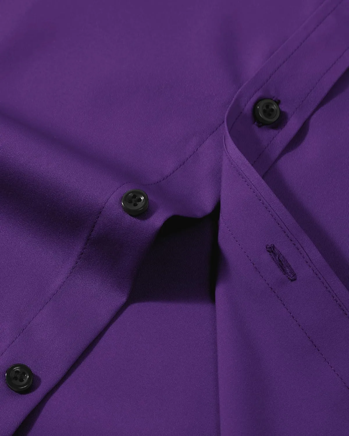 Men's Dress Shirts Long Sleeve Stretch Wrinkle Free Slim Fit Wedding Formal Button Down Shirt
